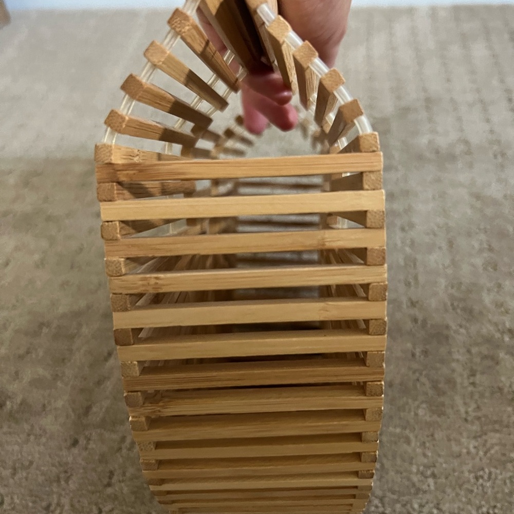 cult gaia Bamboo Arc Handle Clutch in Natural Wood - Picture 3 of 3